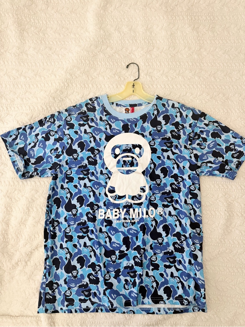 Baby Milo a bathing ape Blue Camo Graphic Tee